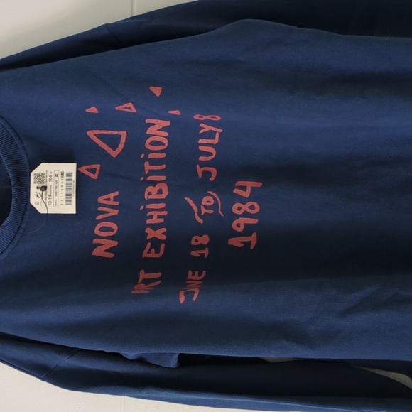 Zara Girls 13/14 Long Sleeve Dress with Pink Graphic Art To Wear Asymmetric Hem - Picture 2 of 5